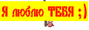 Я люблю ТЕБЯ ;)