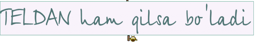 TELDAN ham qilsa bo'ladi