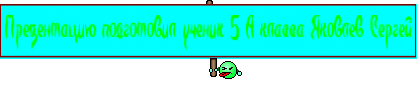 Презентацию подготовил ученик 5 А класса Яковлев Сергей