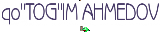 qo"TOG"IM AHMEDOV